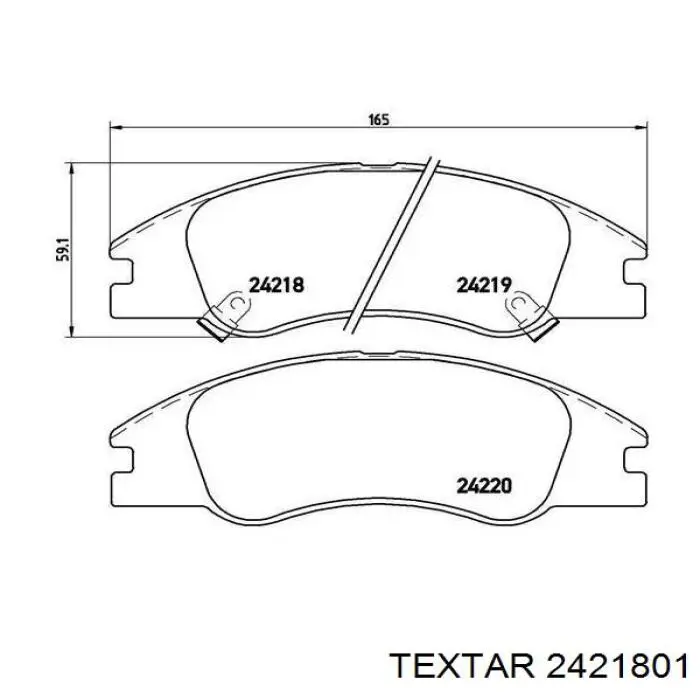 2421801 Textar pastillas de freno delanteras