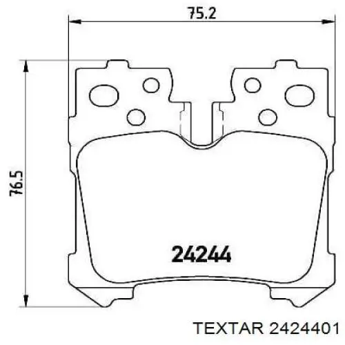 2424401 Textar pastillas de freno traseras