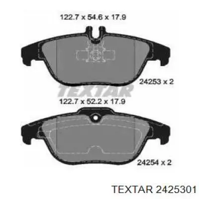 2425301 Textar pastillas de freno traseras