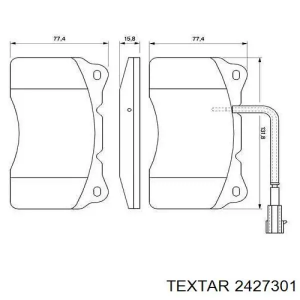 2427301 Textar pastillas de freno delanteras