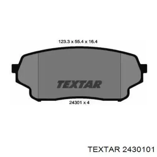 2430101 Textar pastillas de freno delanteras