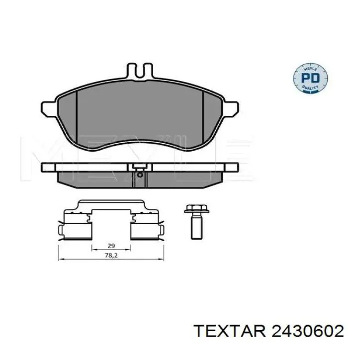 2430602 Textar pastillas de freno delanteras