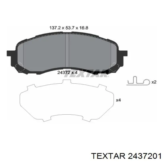 2437201 Textar pastillas de freno delanteras