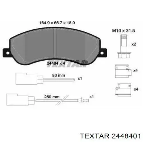 2448401 Textar pastillas de freno delanteras