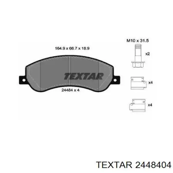 2448404 Textar pastillas de freno delanteras