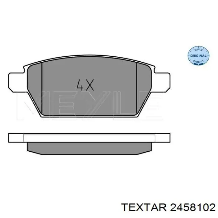 2458102 Textar pastillas de freno traseras