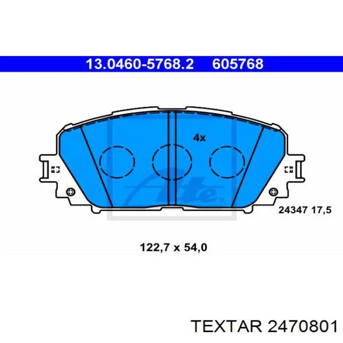 2470801 Textar pastillas de freno delanteras