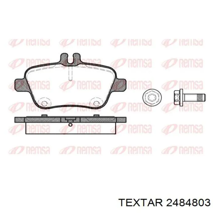 2484803 Textar pastillas de freno traseras