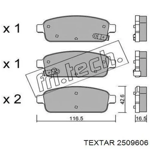 2509606 Textar pastillas de freno traseras