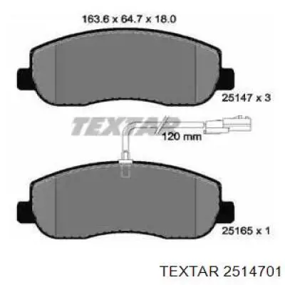 2514701 Textar pastillas de freno delanteras