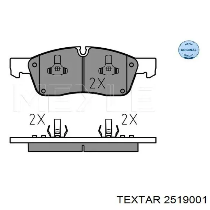 2519001 Textar pastillas de freno delanteras