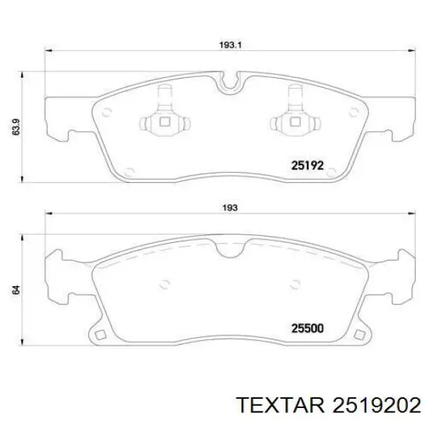 2519202 Textar pastillas de freno delanteras