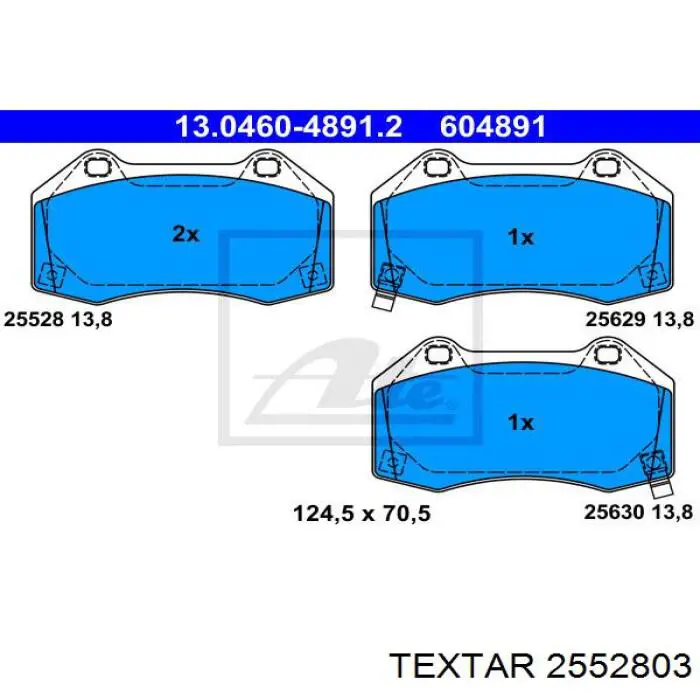 2552803 Textar pastillas de freno delanteras