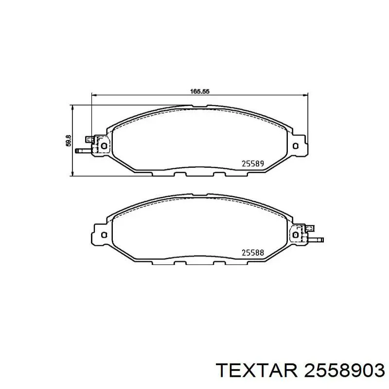 2558903 Textar pastillas de freno delanteras