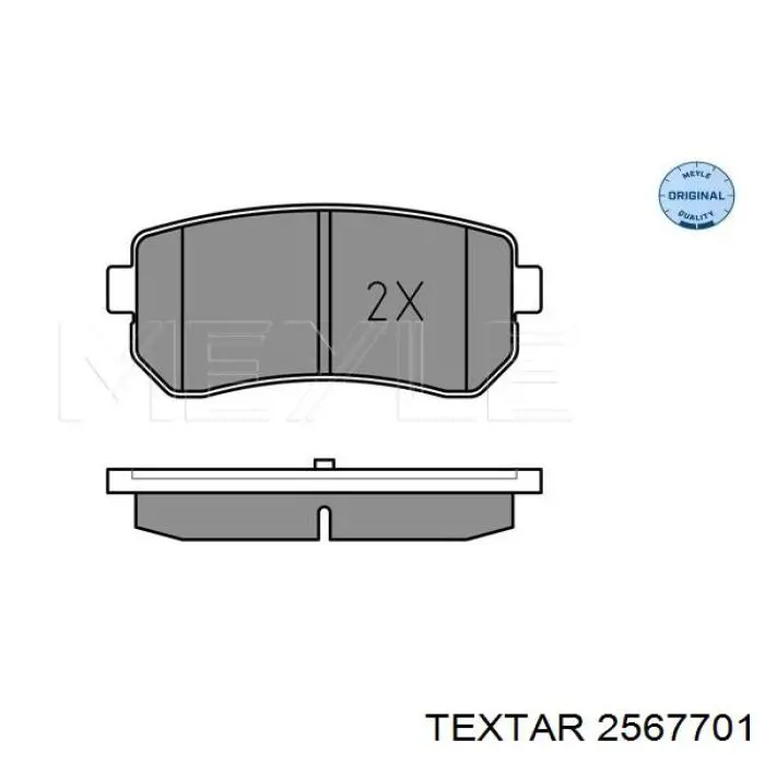 2567701 Textar pastillas de freno traseras