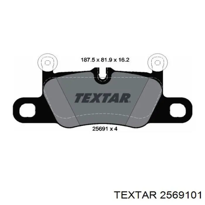 2569101 Textar pastillas de freno traseras