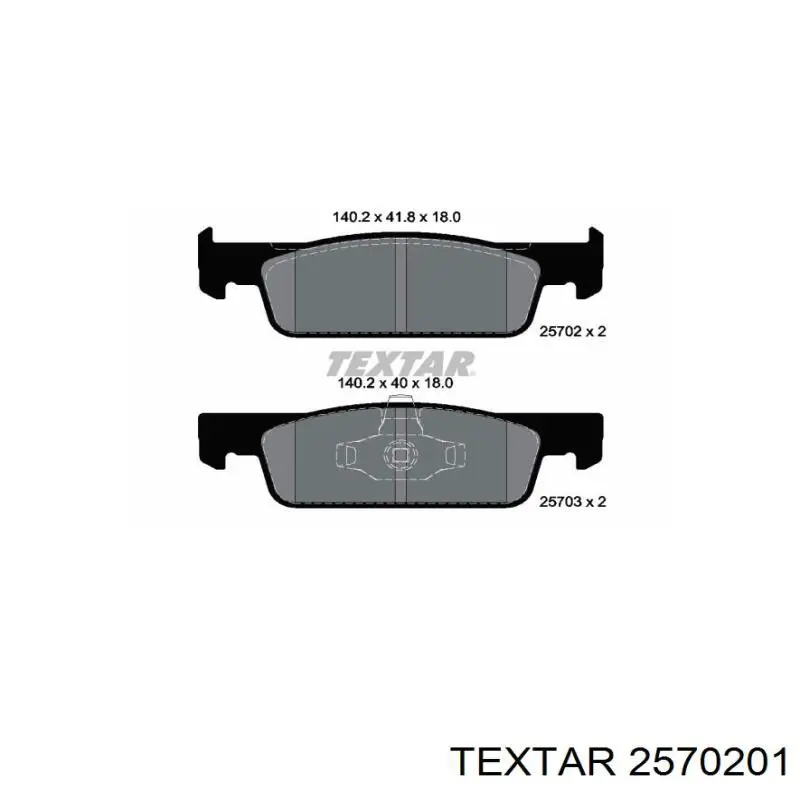 2570201 Textar pastillas de freno delanteras