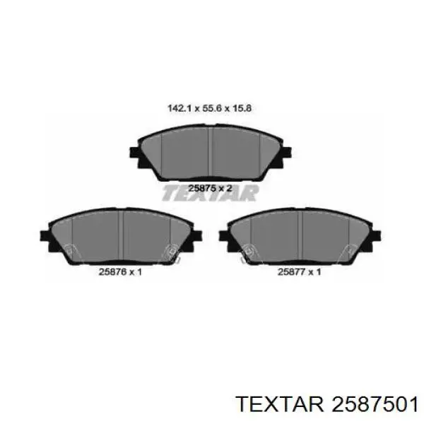 2587501 Textar pastillas de freno delanteras