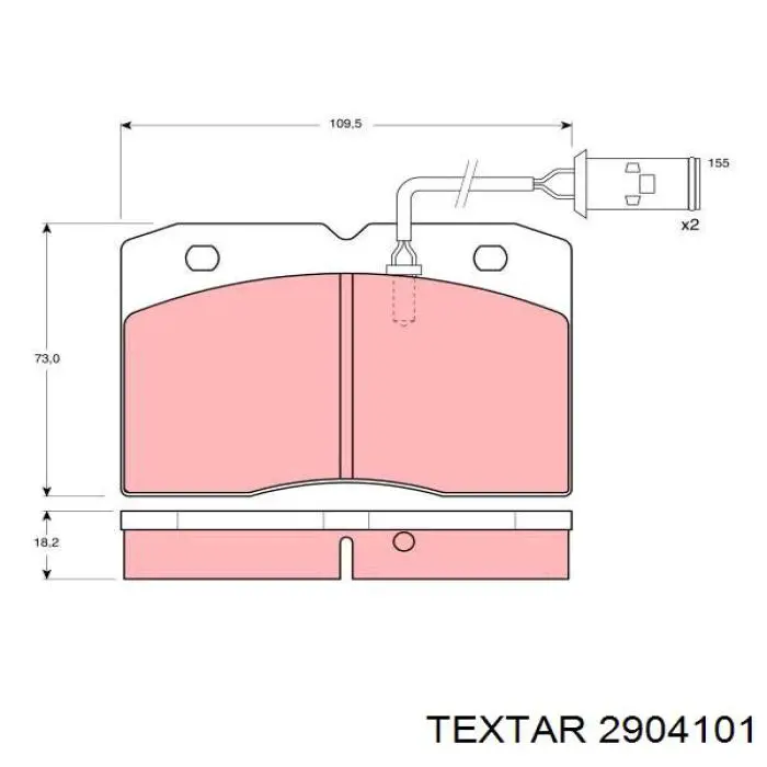 2904101 Textar pastillas de freno delanteras