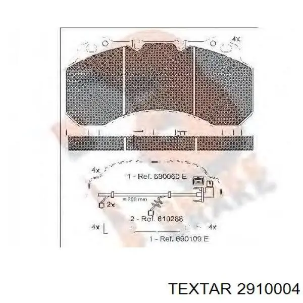 2910004 Textar pastillas de freno delanteras