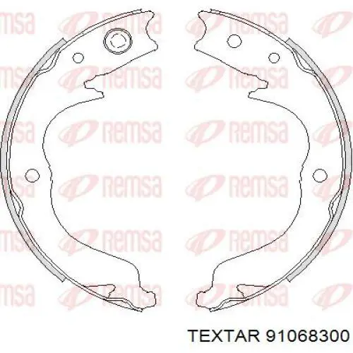 91068300 Textar juego de zapatas de frenos, freno de estacionamiento