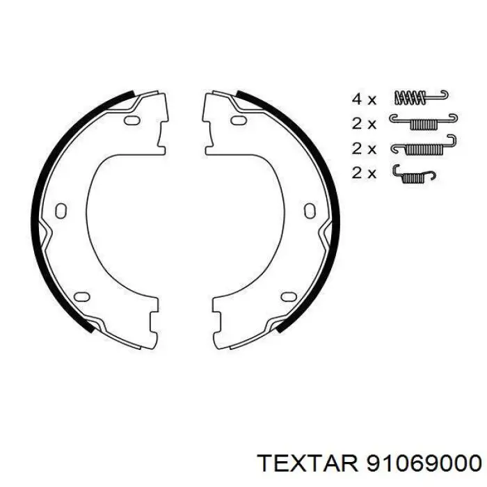 91069000 Textar juego de zapatas de frenos, freno de estacionamiento