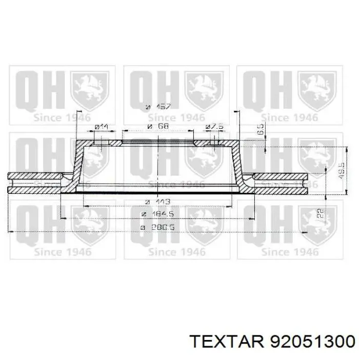 92051300 Textar freno de disco delantero