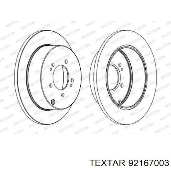 92167003 Textar disco de freno trasero