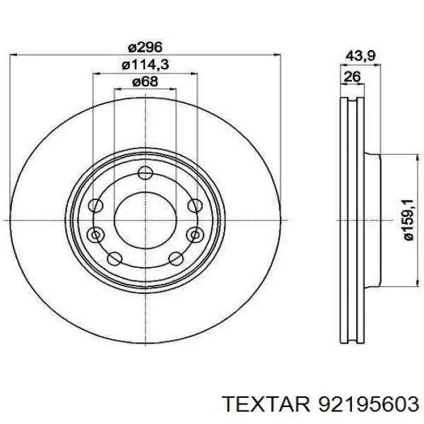 92195603 Textar freno de disco delantero