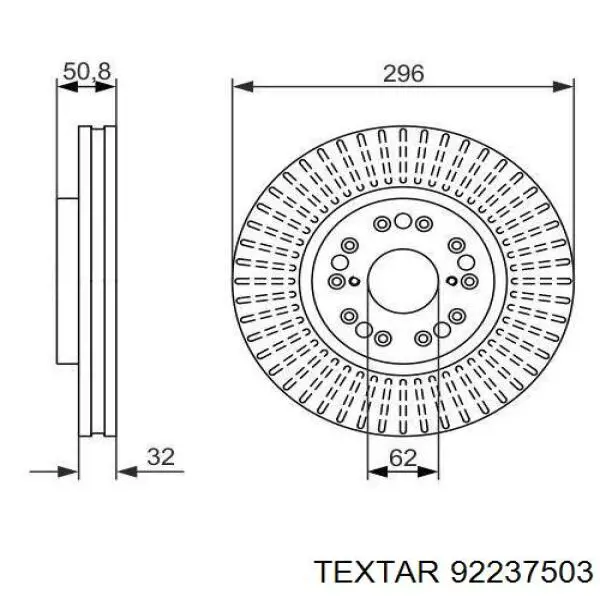 92237503 Textar freno de disco delantero