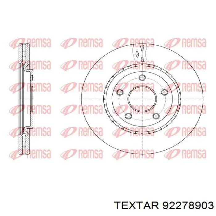 92278903 Textar freno de disco delantero