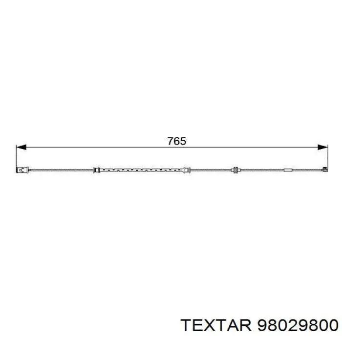 98029800 Textar contacto de aviso, desgaste de los frenos