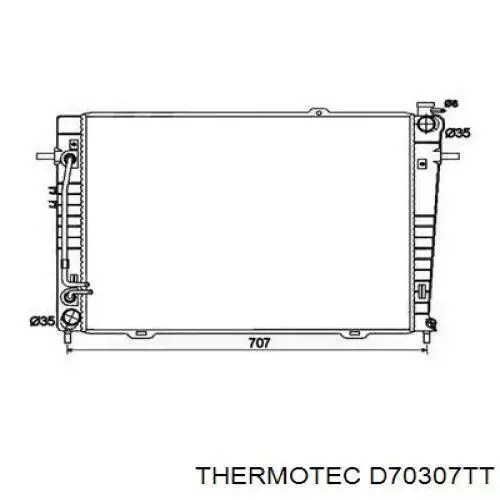 D70307TT Thermotec radiador refrigeración del motor