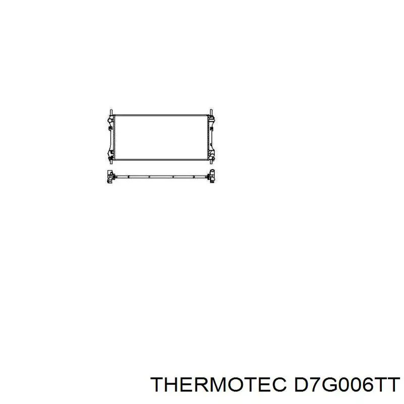 D7G006TT Thermotec radiador refrigeración del motor