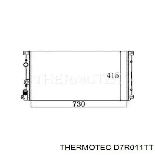 D7R011TT Thermotec radiador refrigeración del motor