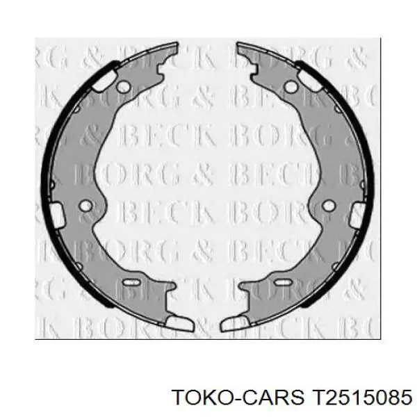 T2515085 Toko cars juego de zapatas de frenos, freno de estacionamiento