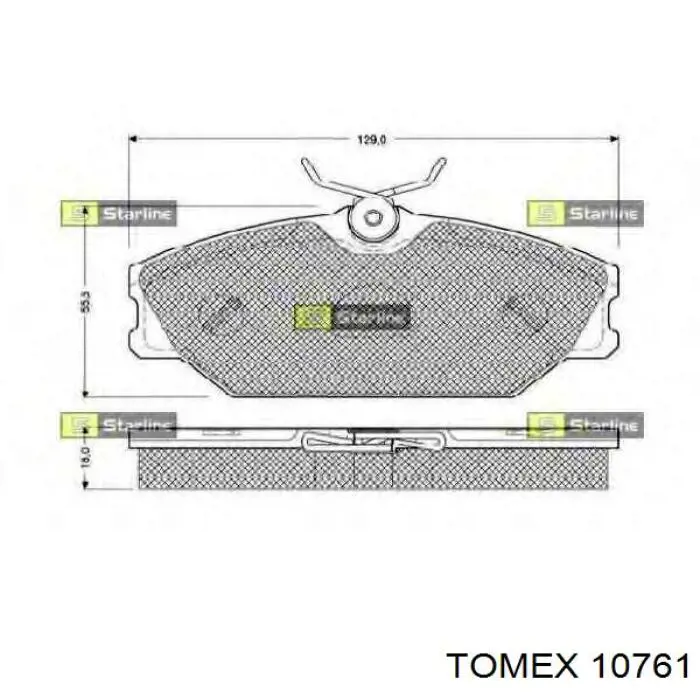 10761 Tomex freno de disco delantero