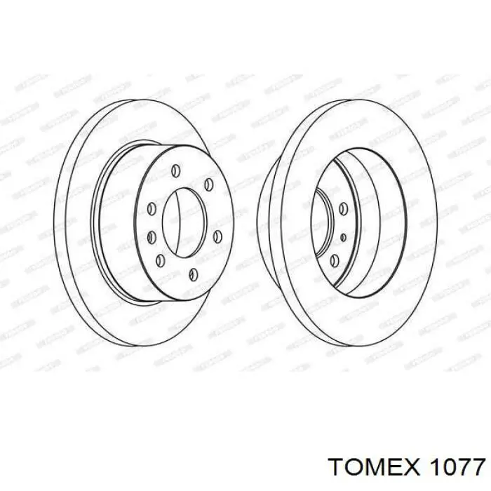 1077 Tomex pastillas de freno delanteras