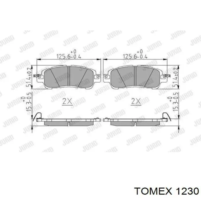 12-30 Tomex pastillas de freno traseras