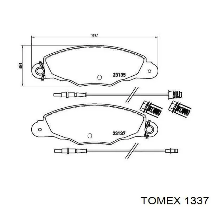 1337 Tomex pastillas de freno delanteras