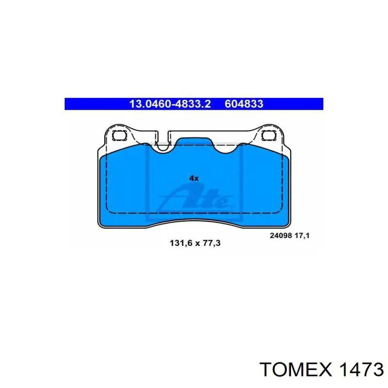 1473 Tomex pastillas de freno delanteras