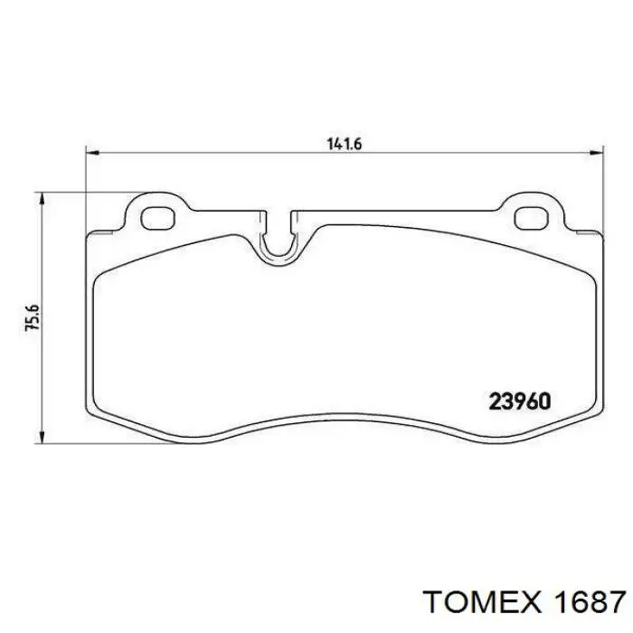 1687 Tomex pastillas de freno delanteras