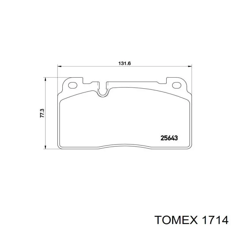 1714 Tomex pastillas de freno delanteras