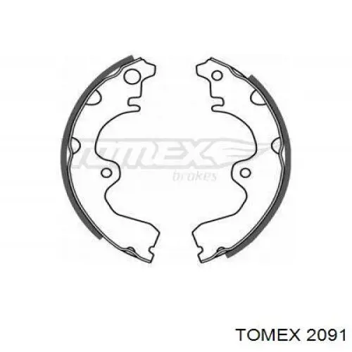 2091 Tomex zapatas de frenos de tambor traseras