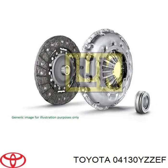 04130YZZEF Toyota kit de embrague (3 partes)