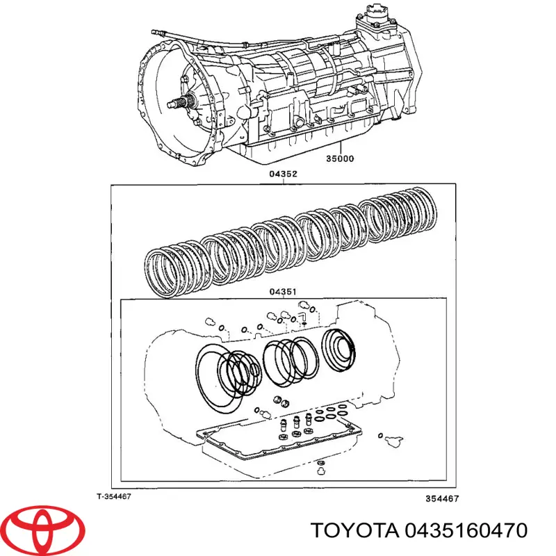  Kit de reparación, caja de cambios automática para Toyota Hilux KUN25