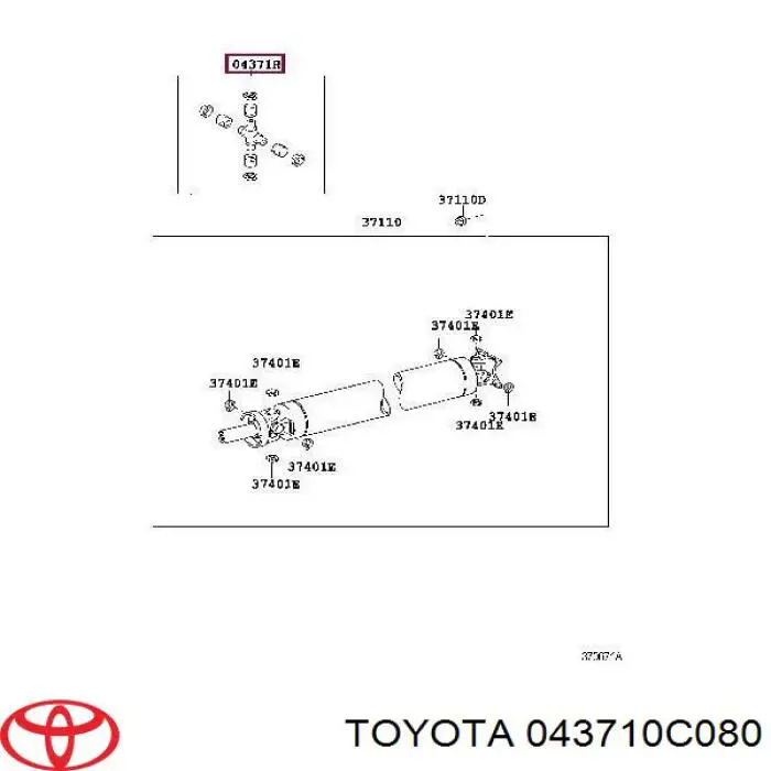  Cruceta de árbol de cardán trasero para Toyota Tundra 