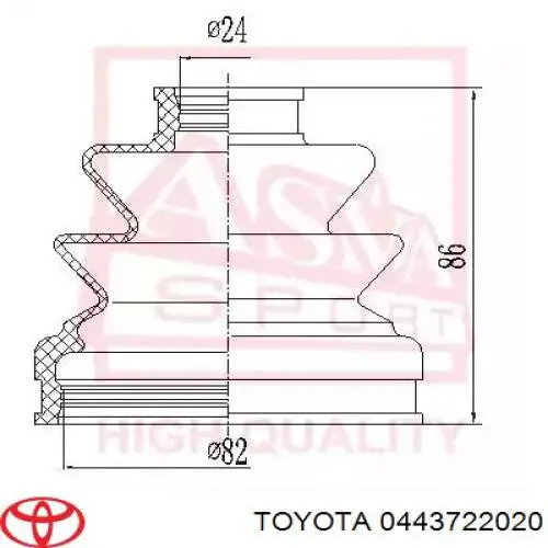 0443722020 Toyota 