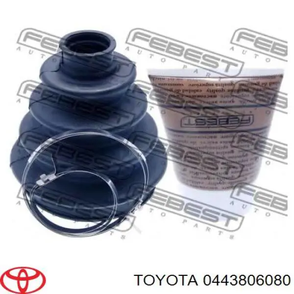 0443806080 Toyota fuelle, árbol de transmisión delantero exterior