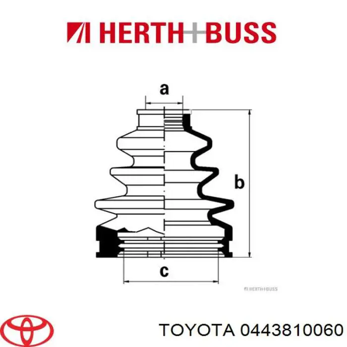 0443810060 Toyota fuelle, árbol de transmisión delantero exterior